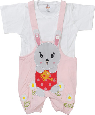 Daughterss Baby Boys & Baby Girls Mickey Casual T-shirt Shorts(Pink)