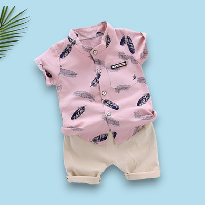 StyleDust Baby Boys & Baby Girls Casual Shirt Shorts(MORPANKH_PINK_CHIKU)