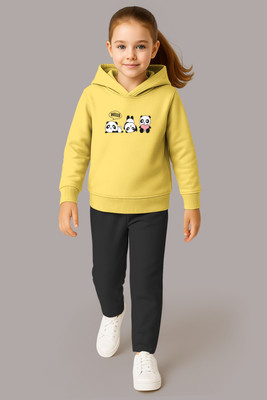 Hellcat Girls Casual Sweatshirt Track Pants(Yellow/Black)
