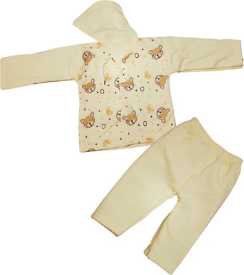 HouseOfCommon Baby Boys & Baby Girls Casual Sweatshirt Sweatpant(Cream)