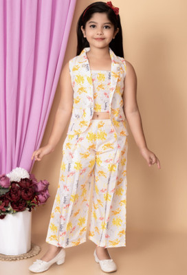 ChromaFashion Girls Party(Festive) Top Pyjama(YELLOW)