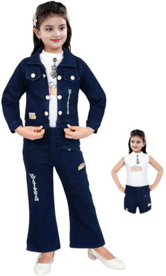 Zudi Girls Disney Princess Party(Festive) Jacket Pant(Navy blue)