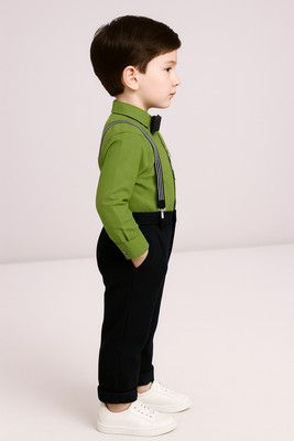 HV CREATION COLLECTION Baby Boys Party(Festive) Shirt Pant(Green)