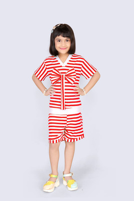 PORPY Girls Party(Festive) Top Shorts(Red)
