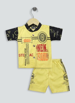 RC REYANSH CREATIONS Boys & Girls Casual T-shirt Shorts(Yellow)