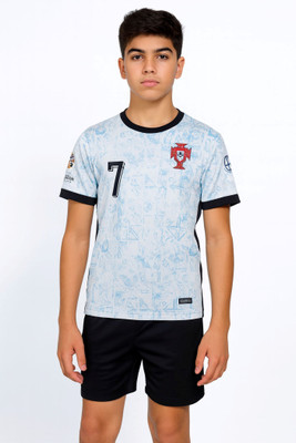 BUGOAT Boys & Girls Casual T-shirt Shorts(Blue)