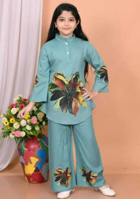 DS DRESSES Girls Party(Festive) Dress Pyjama(Green)