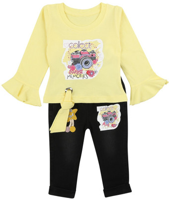 V-MART Baby Boys & Baby Girls Casual Bodysuit Bodysuit(Yellow)