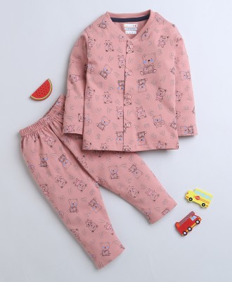 BUMZEE Baby Boys Casual T-shirt Pyjama(Pink)