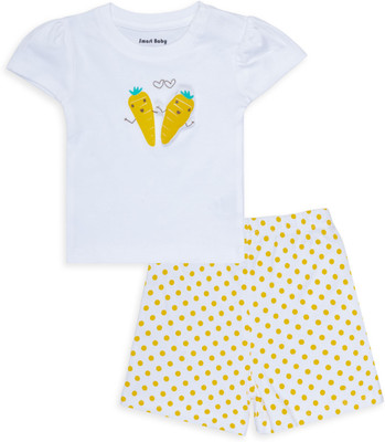 Smart Baby Baby Girls Casual T-shirt Shorts(Multicolor4)