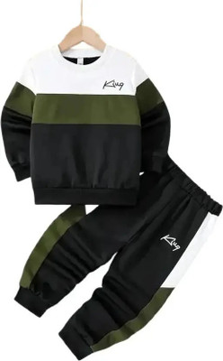 I M G FASHION Baby Boys & Baby Girls Casual T-shirt Track Pants(Multicolor)