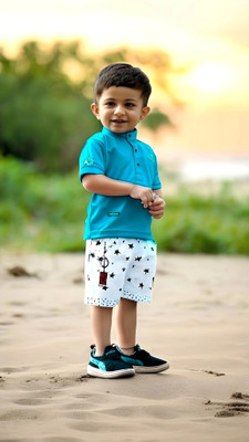 THE LALCOLLECTION KIDSWEAR Boys Party(Festive) T-shirt Shorts(AKASI)