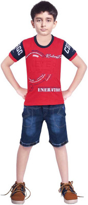 MTOUCHFASHION Baby Boys Party(Festive) T-shirt Pant(RED)