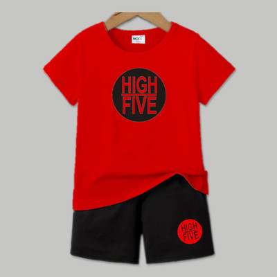 MGRS Baby Boys & Baby Girls Casual T-shirt Shorts(RED)