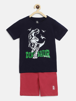 BAUS Boys Casual T-shirt Shorts(Blue)