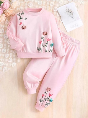 NMB STYLE Baby Girls Casual Top Pant(pink)