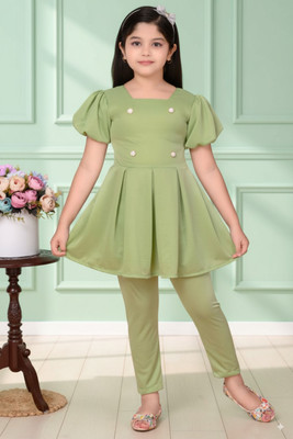 MARIYAGARMENTS Girls Casual Dress Pant(MINT GREEN)