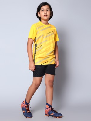 VECTOR X Boys Casual T-shirt Shorts(Yellow)