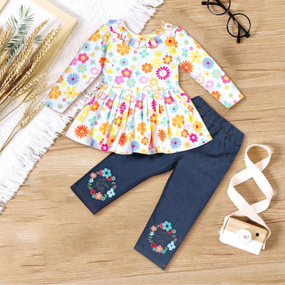 HIKUJ Girls Party(Festive) Top Jeans(White)