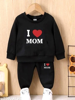 Fly Step Baby Boys & Baby Girls Casual Sweatshirt Pyjama(Black)