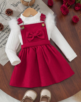 BRWORLDCOLLECTION Baby Girls Party(Festive) Dress Top(RED)
