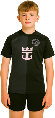 BUGOAT Boys & Girls Casual T-shirt Shorts(Black)
