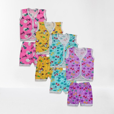 FRANSCART Baby Boys & Baby Girls Casual Top Shorts(Multicolor 1)