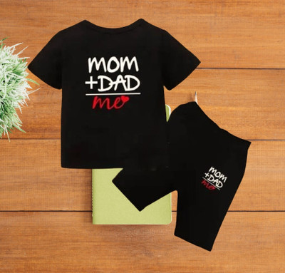 MALTOSH Baby Boys & Baby Girls Casual T-shirt Shorts(Black)