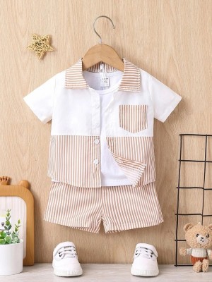 OptNshop Baby Boys & Baby Girls Casual T-shirt Shorts(Brown)