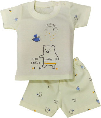StylerOn Baby Boys & Baby Girls Casual Top Shorts(Light Yellow)