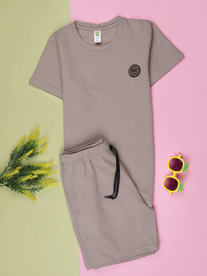 V-MART Boys Casual T-shirt Shorts(D. Beige)