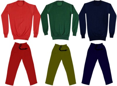 IndiWeaves Boys Casual Sweatshirt Track Pants(Multicolor)