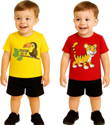 SEGRO Baby Boys & Baby Girls Casual T-shirt Shorts(GOLD, ROYAL)