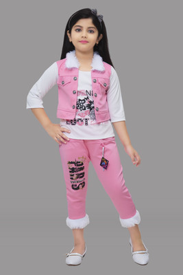 ROUNAK CREATION Girls Casual Capri Top(PINK)