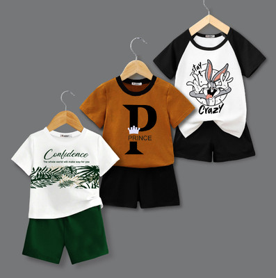 tarsier Baby Boys & Baby Girls Casual T-shirt Shorts(PRINCE_CONFIDENCE_CRAZY)