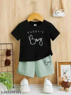 SRP COLLECTION Baby Boys & Baby Girls Casual T-shirt Shorts(BLACK GREEN)
