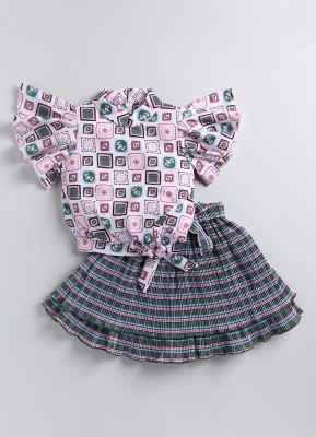 TOONYPORT Baby Girls Party(Festive) Top Skirt(Pink)