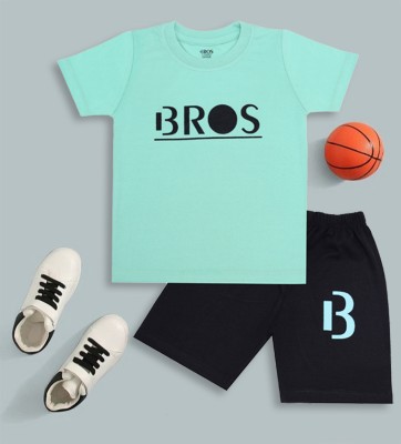3BROS Baby Boys & Baby Girls Casual T-shirt Pant(Light Blue)