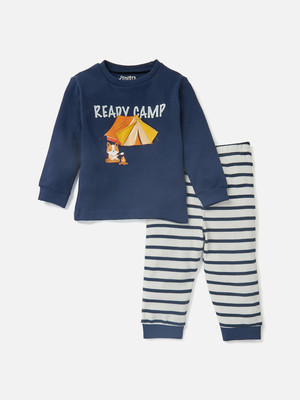 JUNIORS by Babyshop Boys Casual T-shirt Pyjama(Blue)