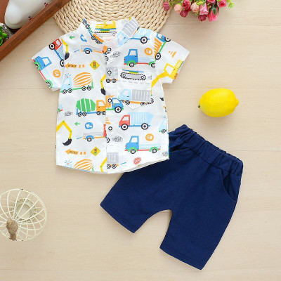 kidslaxura Baby Boys & Baby Girls Casual Shirt Shorts(blue)