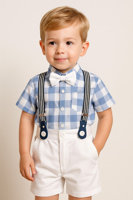 EZIKIDS Baby Boys & Baby Girls Party(Festive) Shirt Shorts(BLUE)