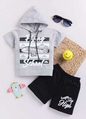 carrydreams Boys Casual T-shirt Shorts(GREY)