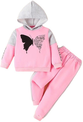 KEESOR Baby Girls Casual Sweatshirt Pant(PINK)