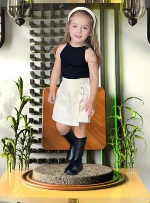 RIYANSHI Girls Party(Festive) Top Shorts(BLACK)