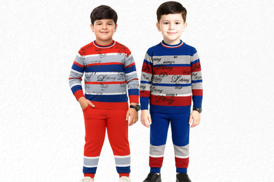 MEGHA SHRISTY ENTERPRISES Boys & Girls Casual Sweater Pyjama(Blue)