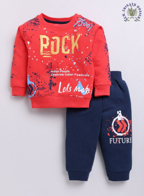 NEW TRINATH HOSIERY Boys & Girls Casual Sweatshirt Track Pants(Rust, Blue)