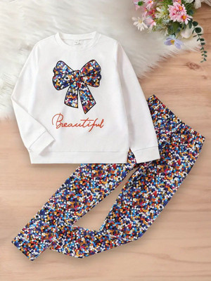 Favorite Store Girls Casual Top Pant(Multicolor)