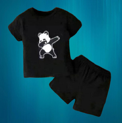 MALTOSH Baby Boys & Baby Girls Casual T-shirt Shorts(Black)