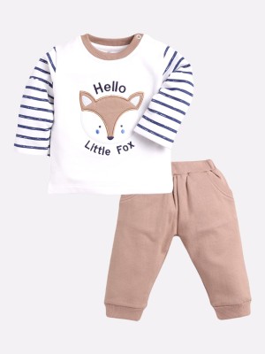 BabyGo Baby Boys Casual T-shirt Pyjama(Beige)