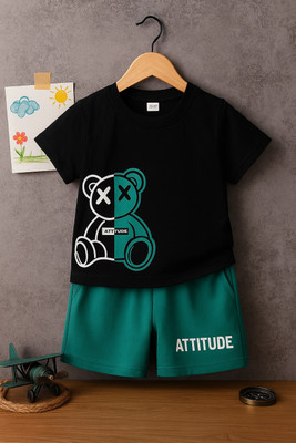 Cchoice Baby Boys Party(Festive) T-shirt Pant(Black)